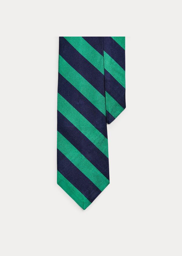 Men's Polo Ralph Lauren Striped Silk Repp Narrow Ties | 642109RLQ